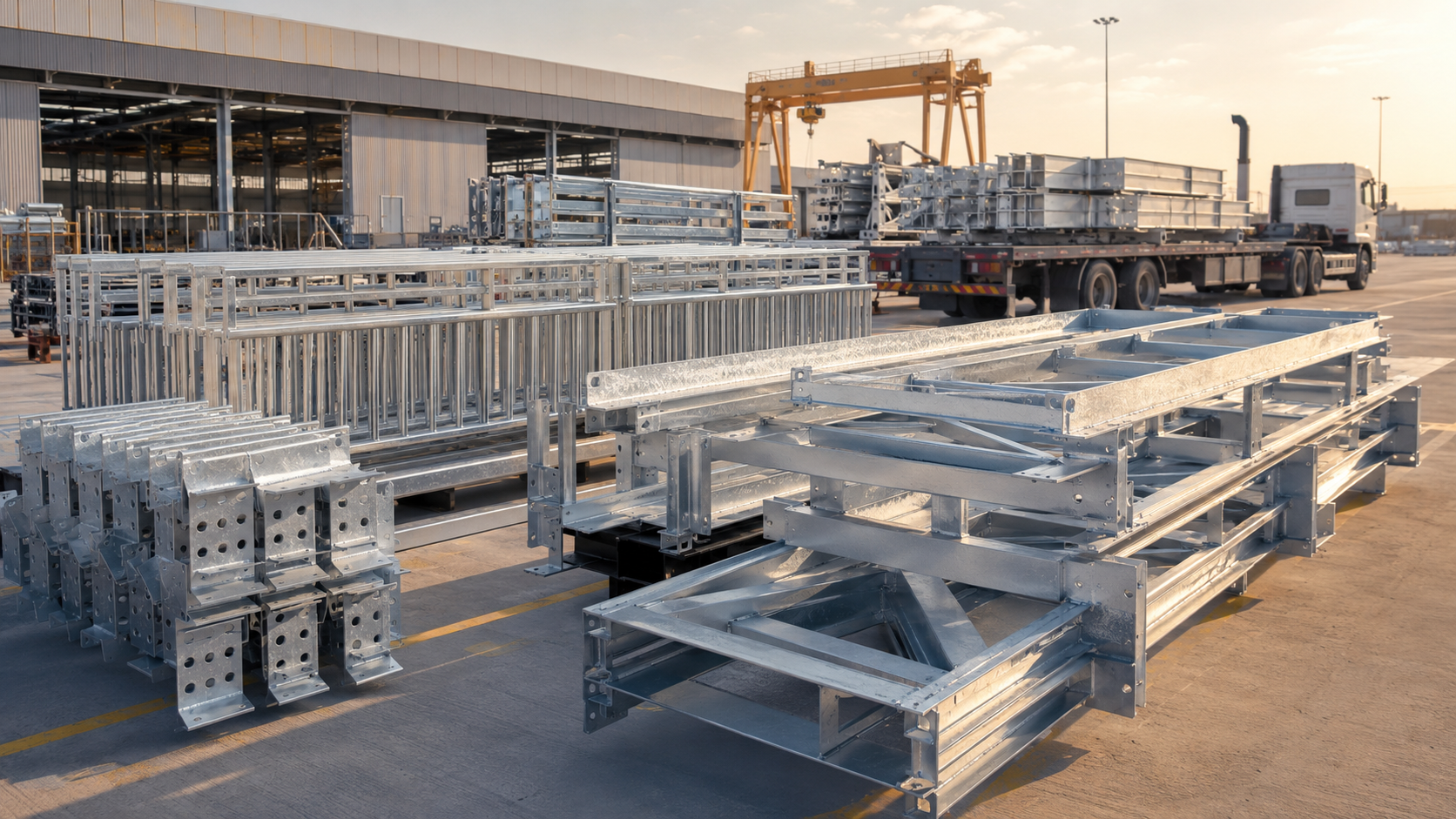 Galvanized steel ready for dispatch